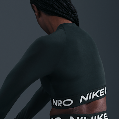 Nike Pro Women's Dri-FIT Cropped Long-Sleeve Top