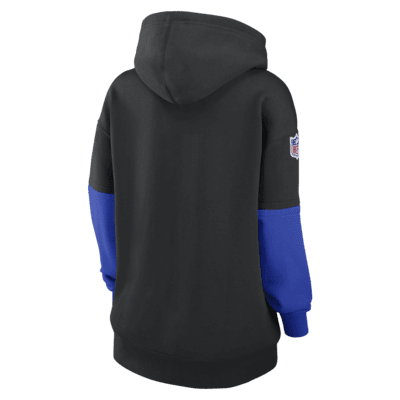 Sudadera con gorro sin cierre Nike de la NFL para mujer Los Angeles Rams Sideline Essential