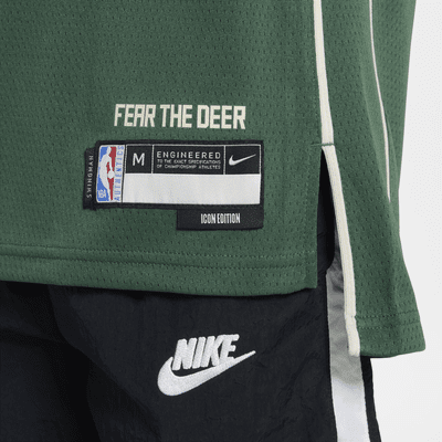 Dres Nike NBA Swingman Milwaukee Bucks 2023/24 Icon Edition pro větší děti