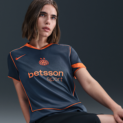 Damska koszulka piłkarska Nike Dri-FIT Total 90 Inter Mediolan 2025/26 Stadium (wersja trzecia) – replika
