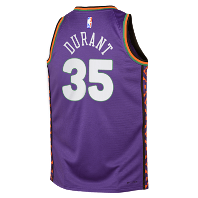 Jersey Nike Dri-FIT de la NBA Swingman para niños talla grande Kevin Durant Phoenix Suns 2024/25 City Edition