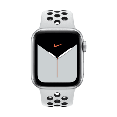 Catena Indirect Microbe Apple Watch Nike Series 5 (GPS) with Nike Sport Band Open Box 40mm Silver  Aluminium Case. Nike LU