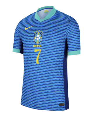 Мужские джерси Vini Jr. Brazil National Team 2024 Match Away Nike Dri-FIT ADV Soccer Jersey