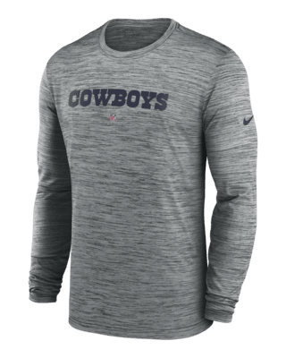 Dallas Cowboys on-Field Mens White Long Sleeve Nike Dri-Fit T-Shirt Size 2XL