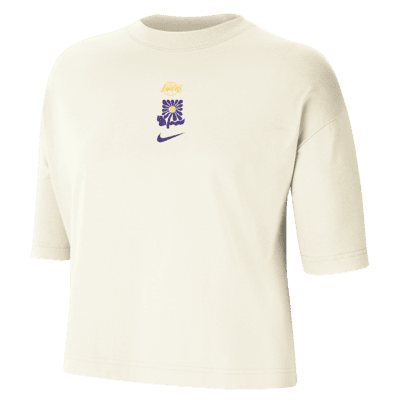 Los Angeles Lakers Courtside Women's Nike NBA Boxy T-Shirt