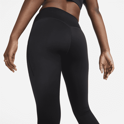 Nike Go Lange legging met halfhoge taille, complete ondersteuning en zakken voor dames