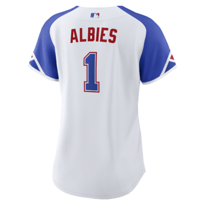 Ozzie Albies Women's Atlanta Braves 2023 City Connect Jersey - White Replica