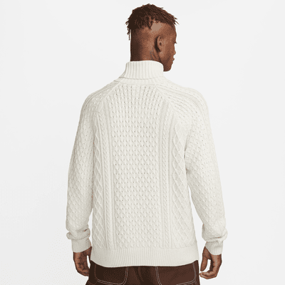 Suéter de cuello alto de tejido Knit trenzado para hombre Nike Life