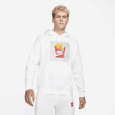 white nike logo hoodie