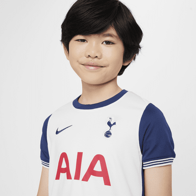 Tottenham Hotspur 2024/25 Stadium Home Younger Kids' Nike Football Replica 3-Piece Kit