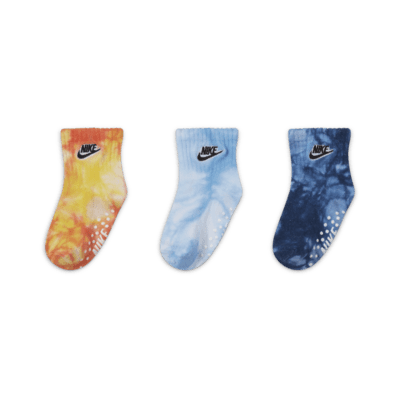 Nike Baby Tie-Dye Gripper Socks (3 Pairs)