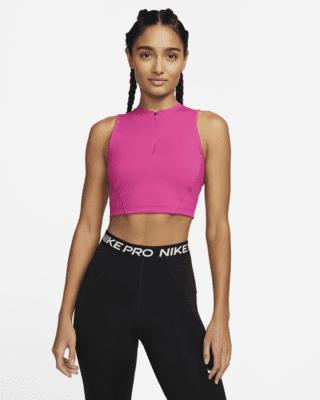 Nike Pro Dri-FIT Korte tanktop voor dames. Nike BE