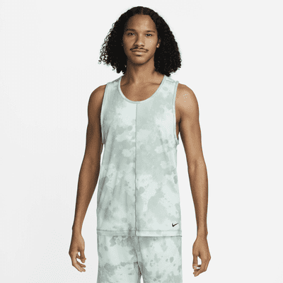 Buy Nike Men's Dri-FIT Yoga Tank Top Brown in KSA -SSS