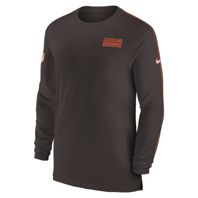 Cleveland Browns Sideline Coach Men's Nike Dri-FIT NFL Long-Sleeve Top