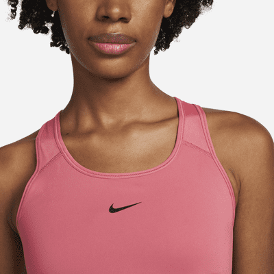 Bra deportivo con almohadilla de una sola pieza de media sujeción para mujer Nike Swoosh 