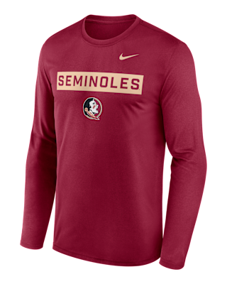 Мужская футболка Florida State Primetime Legend 2-Hit Nike Dri-FIT College Long-Sleeve