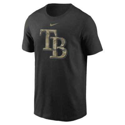 روز ماري للعطور Nike Camo Logo (MLB Tampa Bay Rays) Men's T-Shirt روز ماري للعطور