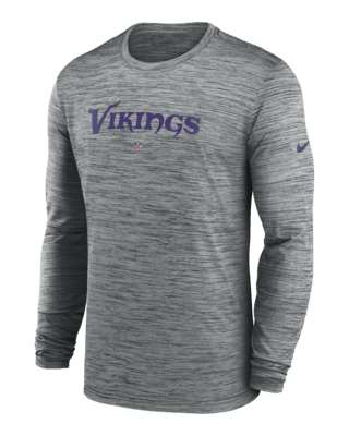 Men's Nike Silver Minnesota Vikings Sideline Infograph Lock Up Performance  Long Sleeve T-Shirt