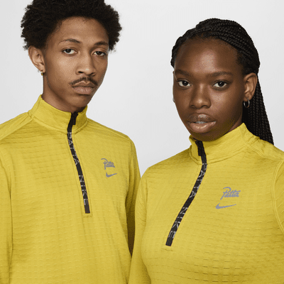 Langærmet Nike x Patta Running Team-trøje med 1/2 lynlås