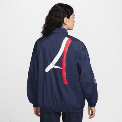 Chamarra de fútbol Nike de tejido Woven para mujer Paris Saint-Germain Essential