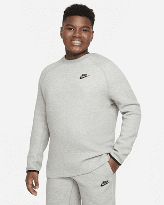 Подростковый свитшот Nike Sportswear Tech Fleece Big Kids' (Boys') (Extended Size)