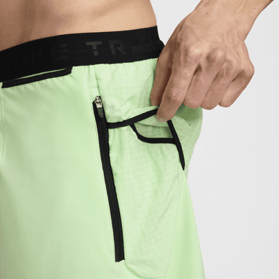 Nike Trail Second Sunrise Pantalón corto de running Dri-FIT de 13 cm con malla interior - Hombre