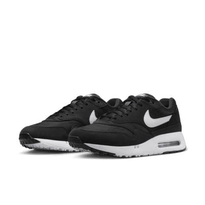Nike Men's Air Max 1 G Spikeless Golf Shoes Size 8, White/Black