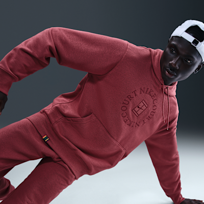 Hoodie pullover de ténis em tecido moletão Dri-FIT NikeCourt Heritage para homem