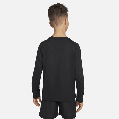 Langærmet Nike Dri-FIT Multi+-overdel til større børn (drenge)