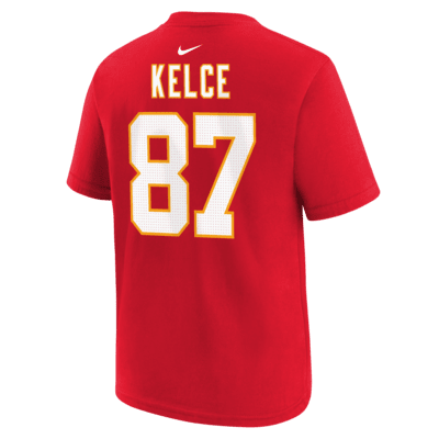 Playera Nike de la NFL para niños talla grande Travis Kelce Kansas City Chiefs