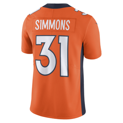 Justin Simmons Denver Broncos Men's Nike Dri-FIT NFL Limited Football Jersey