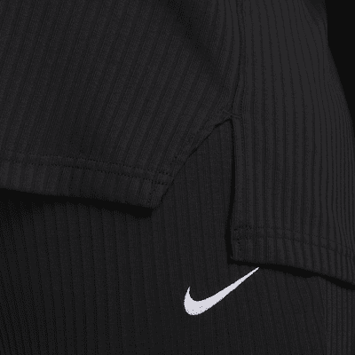 Nike Sportswear Women's Ribbed Jersey Long-Sleeve V-Neck Top.