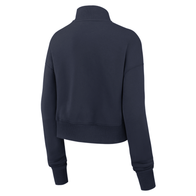 Chicago Bears Phoenix Women's Nike NFL Cropped 1/4-Zip Crew