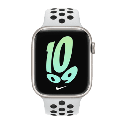 Apple Watch Series 7 (GPS) con correa Nike Sport de 45 mm Caja de aluminio Starlight