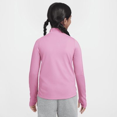 Maglia a manica lunga con zip a metà lunghezza Nike Dri-FIT – Ragazza