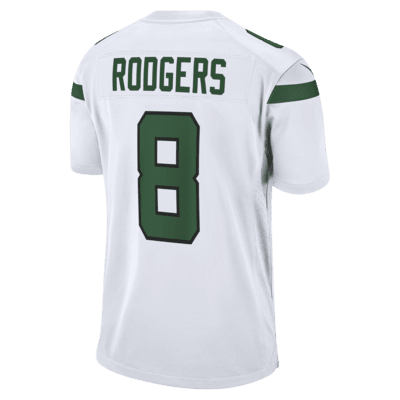 Jersey de fútbol americano Nike de la NFL Game para hombre Aaron Rodgers New York Jets