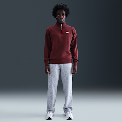 Prenda para la parte superior de tejido Fleece con medio cierre para hombre Nike Sportswear Club