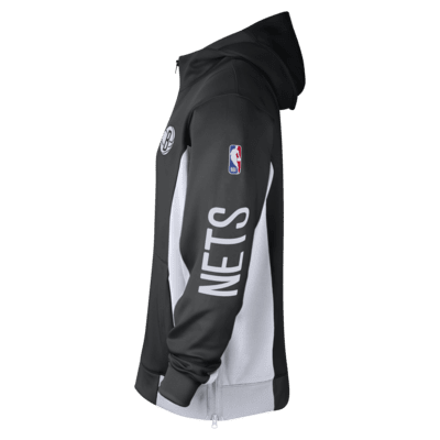 Hoodie com fecho completo NBA Nike Dri-FIT Brooklyn Nets Showtime para homem