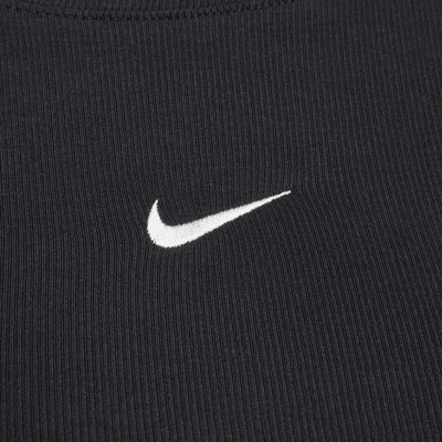 Nike Sportswear Essential Women's Ribbed Long-Sleeve Mod Crop Top. Nike BG