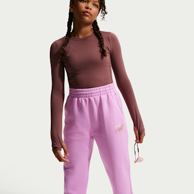 Pantaloni ampi con grafica Nike Sportswear Club Fleece – Bambina/Ragazza