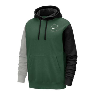 Sudadera con gorro universitaria Nike para hombre Michigan State Club Fleece