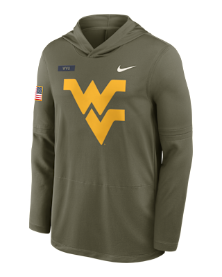 Мужские  West Virginia 2025 Military Appreciation Nike Dri-FIT College Long-Sleeve Hooded Top
