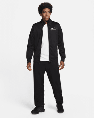 Black nike tracksuit outlet top