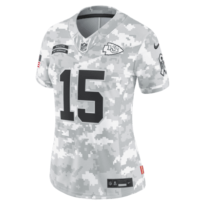 Jersey Nike Dri-FIT de la NFL Limited para mujer Patrick Mahomes Kansas City Chiefs Salute to Service