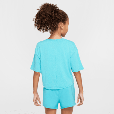 Playera de manga corta Dri-FIT para niña talla grande Nike One Relaxed