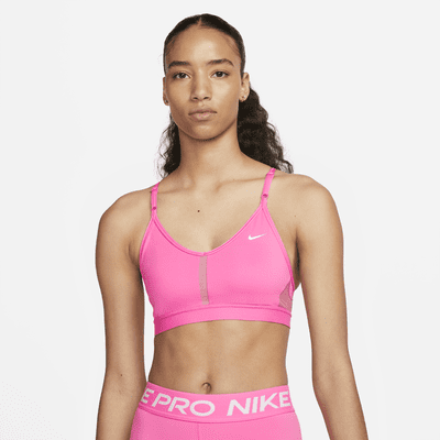 Nike Indy Women's Light-Support Padded V-Neck Sports Bra. Nike GB