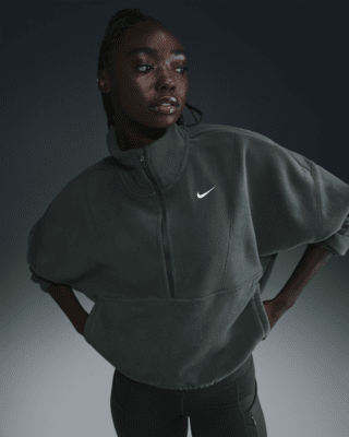 Женские  Nike One Therma-FIT Oversized 1/2-Zip Fleece Top