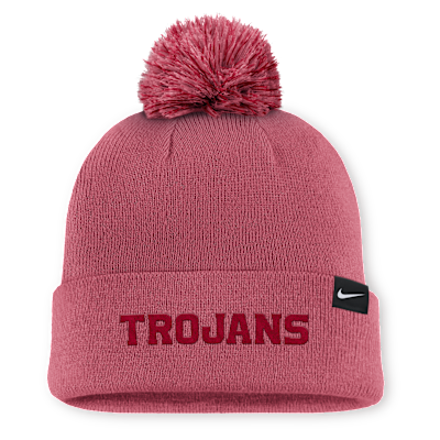 Gorro con dobladillo y pompón universitario Nike para hombre USC Primetime Campus Toned