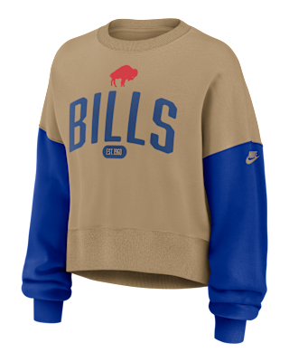 Женские  Buffalo Bills Rewind Nike NFL Pullover Crew