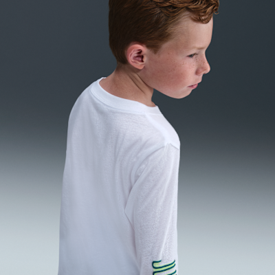 Playera de manga larga para niños talla pequeña Nike Glow With Me